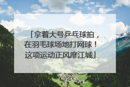 拿着大号乒乓球拍，在羽毛球场地打网球！这项运动正风靡江城
