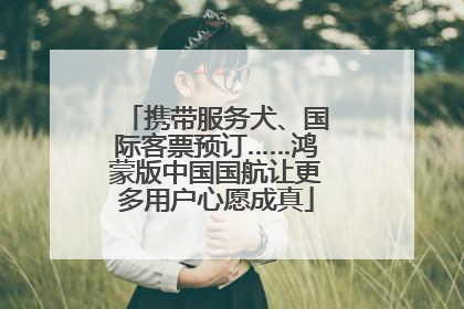携带服务犬、国际客票预订……鸿蒙版中国国航让更多用户心愿成真