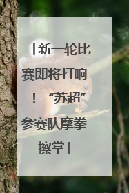 新一轮比赛即将打响！“苏超”参赛队摩拳擦掌