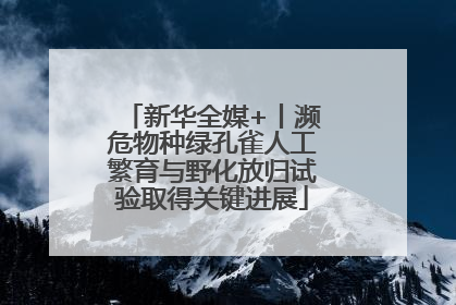新华全媒+丨濒危物种绿孔雀人工繁育与野化放归试验取得关键进展