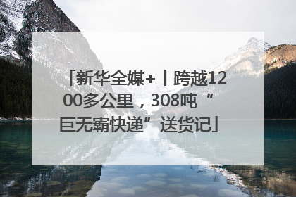 新华全媒+丨跨越1200多公里，308吨“巨无霸快递”送货记