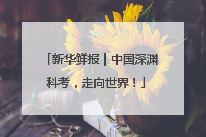 新华鲜报｜中国深渊科考，走向世界！