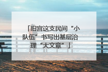旧宫这支民间“小队伍”书写出基层治理“大文章”