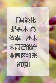 智能化 搭积木 高效率一座未来高智能产业园区雏形初现