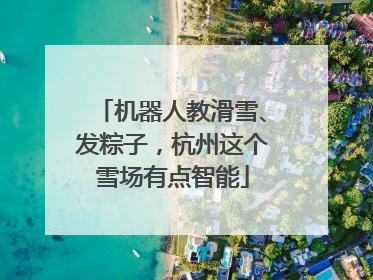 机器人教滑雪、发粽子，杭州这个雪场有点智能