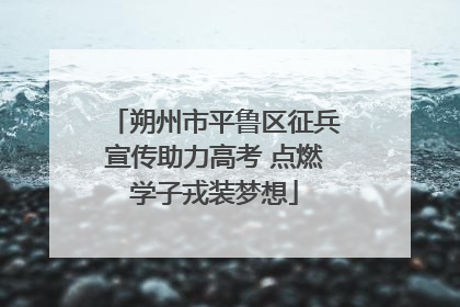 朔州市平鲁区征兵宣传助力高考 点燃学子戎装梦想