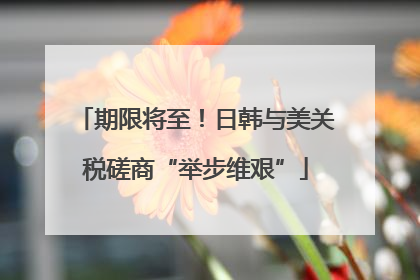 期限将至！日韩与美关税磋商“举步维艰”