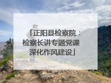 正阳县检察院：检察长讲专题党课 深化作风建设