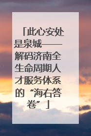 此心安处是泉城——解码济南全生命周期人才服务体系的“海右答卷”