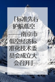标准先行 护航低空——南京市低空经济标准化技术委员会成立大会召开