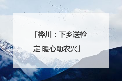 桦川：下乡送检定 暖心助农兴