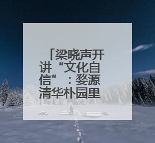梁晓声开讲“文化自信”：婺源清华朴园里的一场文化盛宴