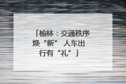 榆林：交通秩序焕“新” 人车出行有“礼”