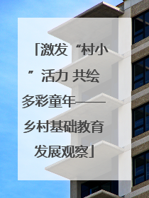 激发“村小”活力 共绘多彩童年——乡村基础教育发展观察