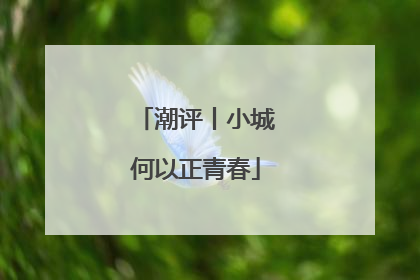 潮评丨小城何以正青春