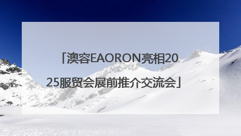 澳容EAORON亮相2025服贸会展前推介交流会