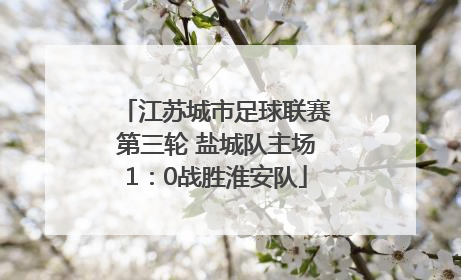 江苏城市足球联赛第三轮 盐城队主场1：0战胜淮安队
