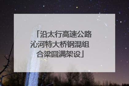 沿太行高速公路沁河特大桥钢混组合梁圆满架设