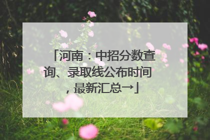 河南：中招分数查询、录取线公布时间，最新汇总→
