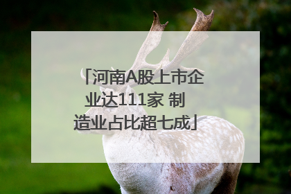 河南A股上市企业达111家 制造业占比超七成