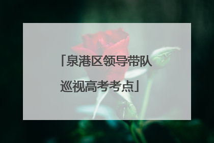 泉港区领导带队巡视高考考点