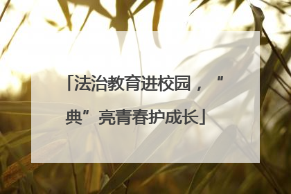 法治教育进校园，“典”亮青春护成长