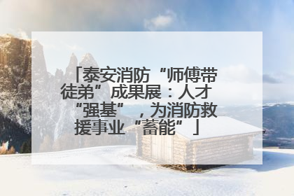 泰安消防“师傅带徒弟”成果展：人才“强基”，为消防救援事业“蓄能”
