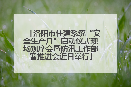洛阳市住建系统“安全生产月”启动仪式现场观摩会暨防汛工作部署推进会近日举行