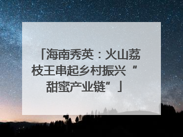 海南秀英：火山荔枝王串起乡村振兴“甜蜜产业链”