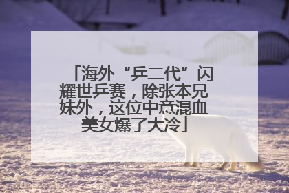 海外“乒二代”闪耀世乒赛，除张本兄妹外，这位中意混血美女爆了大冷