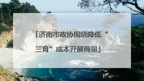 济南市政协围绕降低“三育”成本开展商量