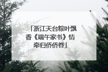 浙江天台粽叶飘香《端午家书》情牵归侨侨眷