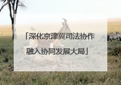 深化京津冀司法协作 融入协同发展大局