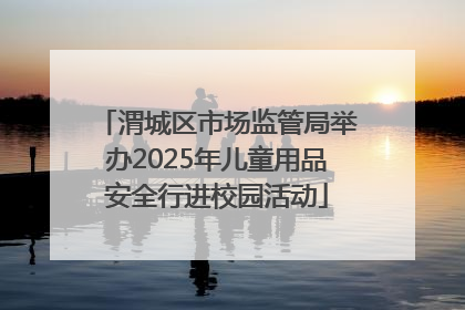 渭城区市场监管局举办2025年儿童用品安全行进校园活动