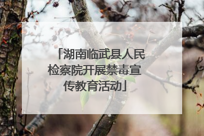 湖南临武县人民检察院开展禁毒宣传教育活动
