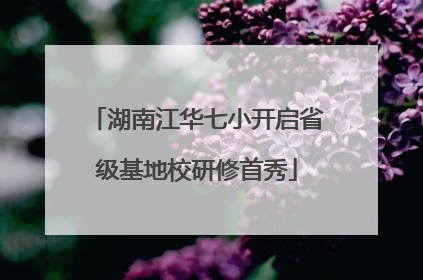 湖南江华七小开启省级基地校研修首秀