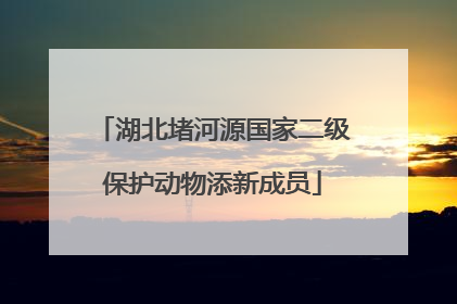 湖北堵河源国家二级保护动物添新成员
