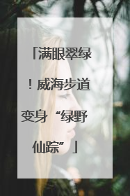 满眼翠绿！威海步道变身“绿野仙踪”