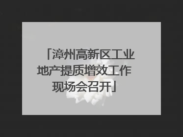 漳州高新区工业地产提质增效工作现场会召开