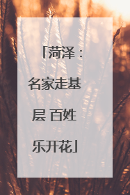 菏泽：名家走基层 百姓乐开花