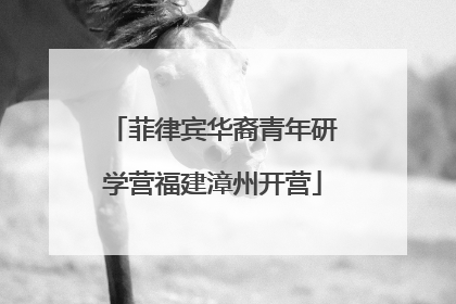 菲律宾华裔青年研学营福建漳州开营