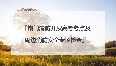 荆门消防开展高考考点及周边消防安全专项检查