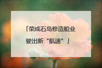 荣成石岛修造船业驶出新“航速”