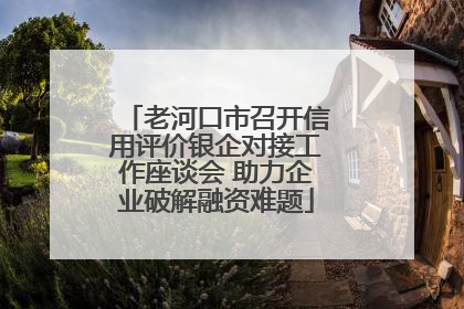老河口市召开信用评价银企对接工作座谈会 助力企业破解融资难题