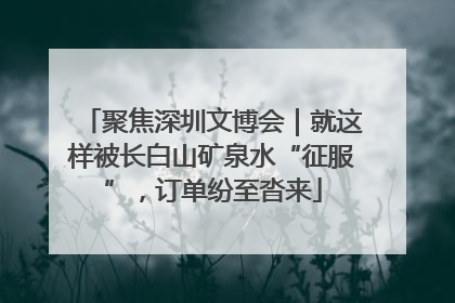 聚焦深圳文博会｜就这样被长白山矿泉水“征服”，订单纷至沓来