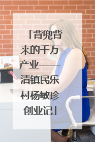背兜背来的千万产业——清镇民乐村杨敏珍创业记