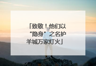 致敬！他们以“隐身”之名护羊城万家灯火