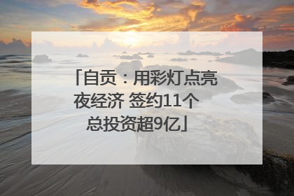 自贡：用彩灯点亮夜经济 签约11个总投资超9亿