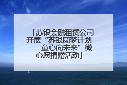 苏银金融租赁公司开展“苏银圆梦计划——童心向未来”微心愿捐赠活动