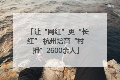 让“网红”更“长红” 杭州培育“村播”2600余人